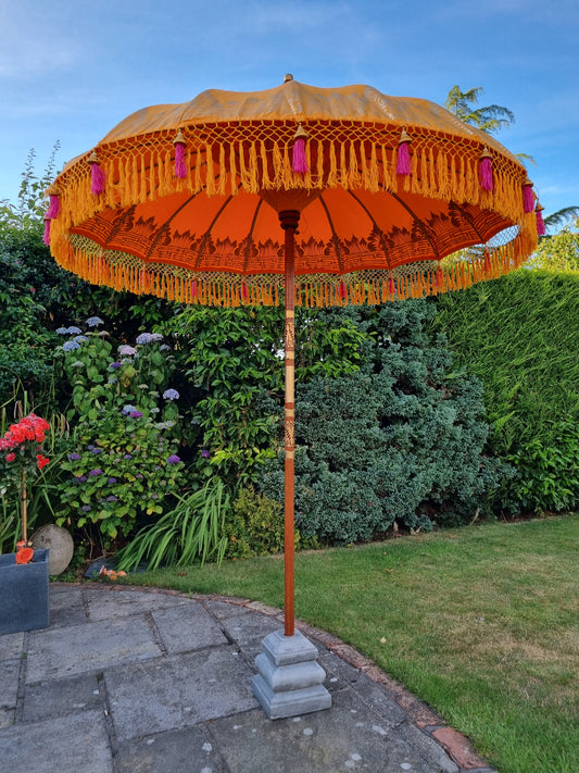 Bright Bali and Boho Style Parasols for a Vibrant and Colourful Outdoor Experience
