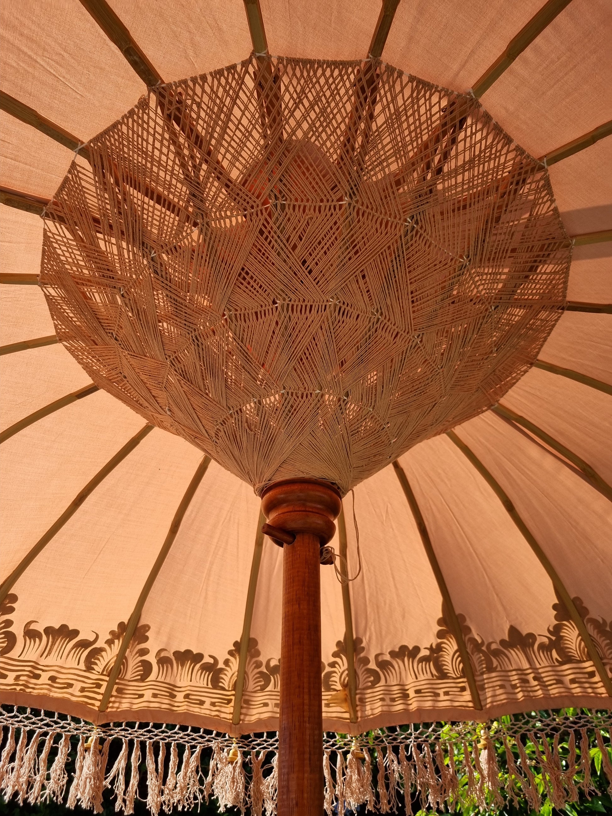 beige brown underneath image of bali parasol