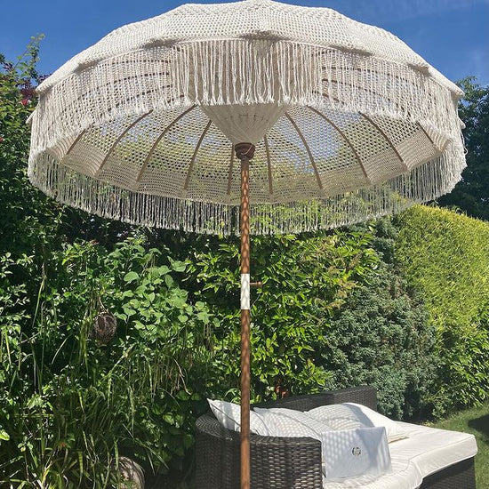 macrame handmade bali parasol umbrella 