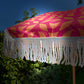 close up pink fuscia parasol umbrella