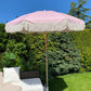 Pastel pink and white stiped candy cane french style vintage parasol image