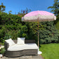 pastel pink and lilac check parasol